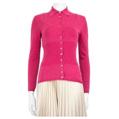 Moschino Moschino Cheap & Chic Pink Silk Knit Top & Cardigan Set Size S