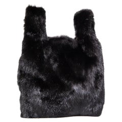 Simonetta Ravizza Sac en fourrure de vison noir Furrissima
