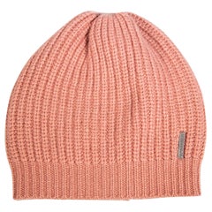 Brunello Cucinelli Pink Cashmere Knit Beanie