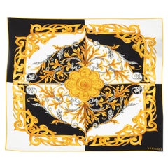Versace Barocco Print Silk Bandana