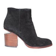 Alexander Wang Black Ankle Suede Boots Size IT 38.5