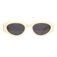 Bottega Veneta - Lunettes de soleil ovales teintées - Ecru