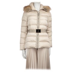 Moncler Beige Tatie Cupidone Short Down Jacket Size S