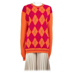Versace - Maglia argentata arancione taglia L.