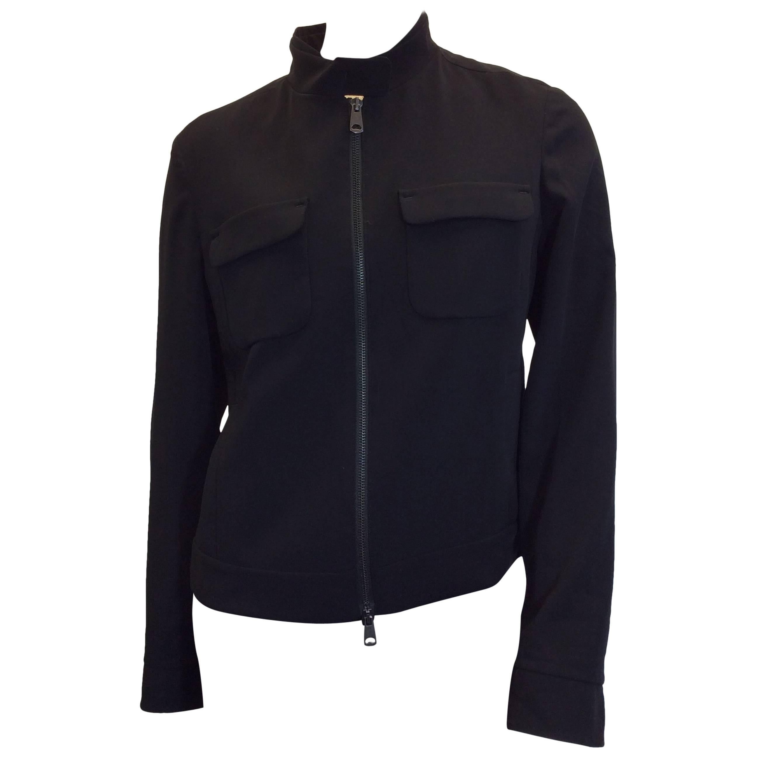 MaxMara Weekend Black Casual Moto Jacket For Sale