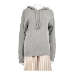Max Mara Grey Wool Hooded Jumper Size M