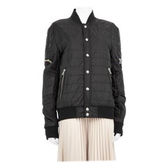 Balmain - Giacca bomber nera con bottoni d'argento - Taglia XL