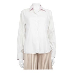 Loro Piana, chemise blanche à manches longues boutonnée, taille XL