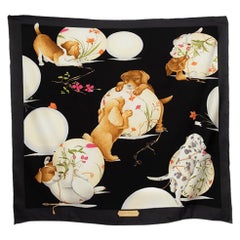 Salvatore Ferragamo Puppy Print Square Scarf
