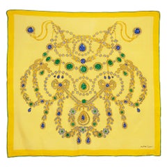Cartier Must De Cartier Yellow Silk Square Scarf