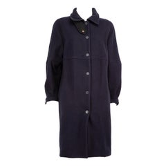 Chloé See By Chloé Navy Single Breasted Long Coat Size S