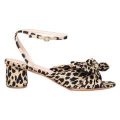 Loeffler Randall Leopard Print Eliana Sandals Size US 8.5