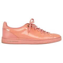 Louis Vuitton - Scarpe da Ginnastica Frontrow in pelle verniciata color pesca misura IT 38,5