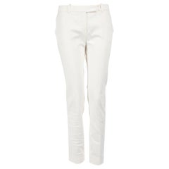 Loro Piana, pantalon blanc skinny ajusté pour les jambes, taille M