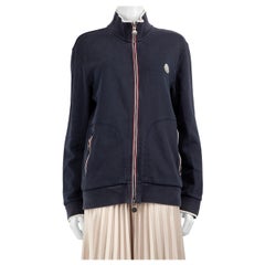 Moncler Giacca felpa blu con zip taglia XS
