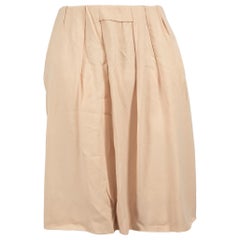 Chloé Beige Knee Length Pleated Skirt Size M