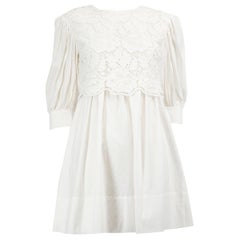 Chloé See By Chloé Cloudy White Lace Layered Dress Size XS
