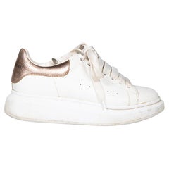 Alexander McQueen Oversize-Turnschuhe aus weißem Leder in Übergröße Größe IT 37