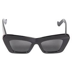 Loewe Shiny Black Anagram Cat Eye Sunglasses