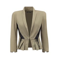 Alexander McQueen McQ Khaki Lace Up Detail Jacket Size M