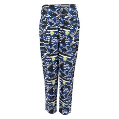 Chanel C18-19 Cruise Collection Abstract High Waist Trousers Size M