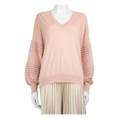 Brunello Cucinelli Pink Beaded Detail Jumper Size M