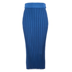 Altuzarra, jupe midi côtelée bleue, taille S