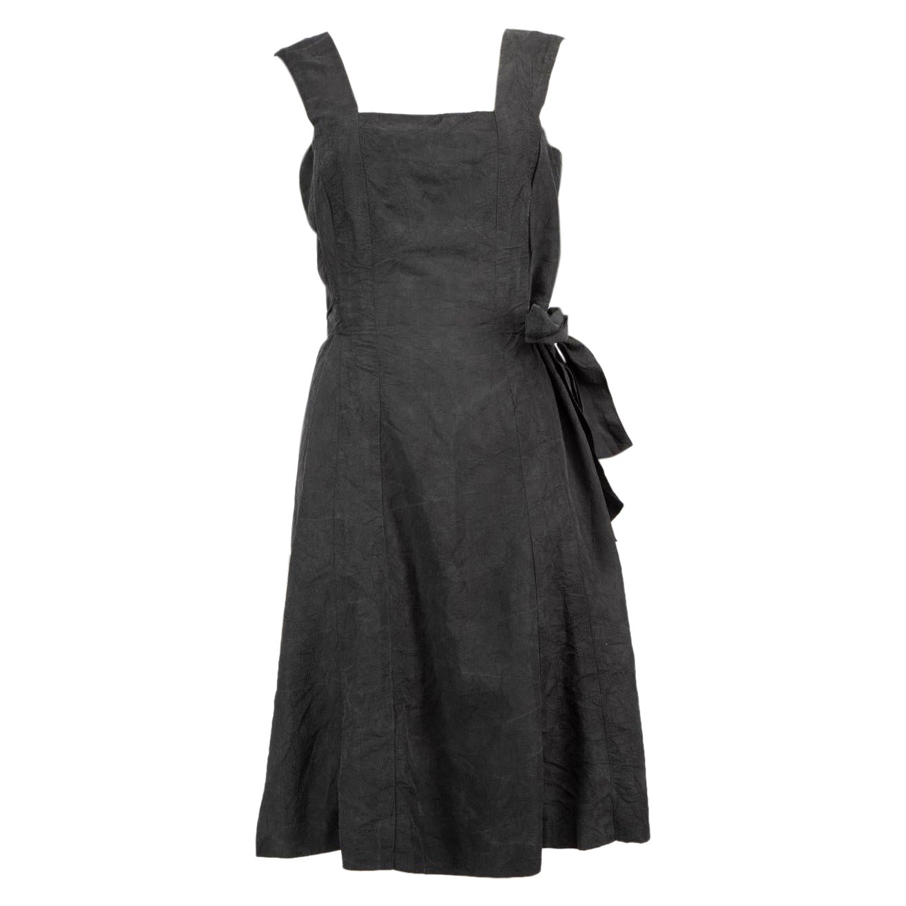 Chanel Black Shoulder Strap Tie Around Dress Size L For Sale