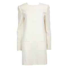 Alexander McQueen White Shoulder Padded Dress Size M