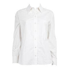 Alexander McQueen White Cotton Oversized Shirt Size XXS