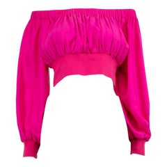 Alexander McQueen Top rosa con hombros descubiertos Talla XXS