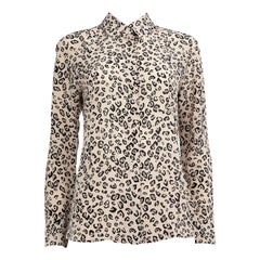 Altuzarra Camicetta in seta beige con stampa leopardo taglia S