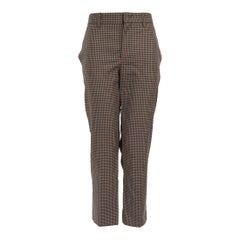 Prada Houndstooth Pattern Tapered Trousers Size S