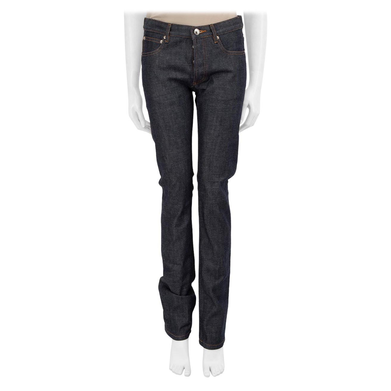 A.P.C. Jeans blu Denim Straight Fit Button Up Taglia M. in vendita