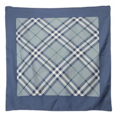 Burberry écharpe carrée à carreaux Nova bleu