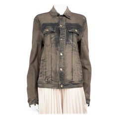 Dolce & Gabbana Brown Denim Crown Collar Jacket Size XXXL
