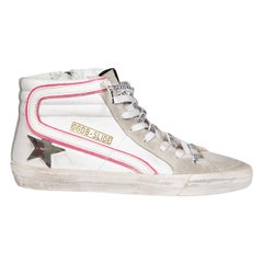 Golden Goose White Slide Suede & Leather Trainers Size IT 38