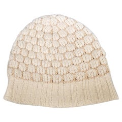 Hermès Ecru Cashmere Knitted Beanie