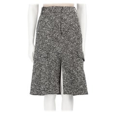 Victoria Beckham Grey Tweed Knee Length Skirt Size L