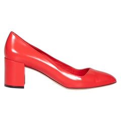 Salvatore Ferragamo Red Leather Pumps Size US 8.5