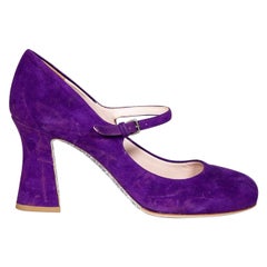 Miu Miu Purple Suede Glitter Heels Size IT 38
