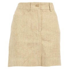 Alberta Ferretti mini-jupe trapèze beige taille L