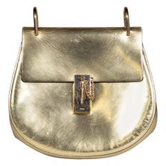 Chloé Gold Patent Chrome Drew Crossbody Bag