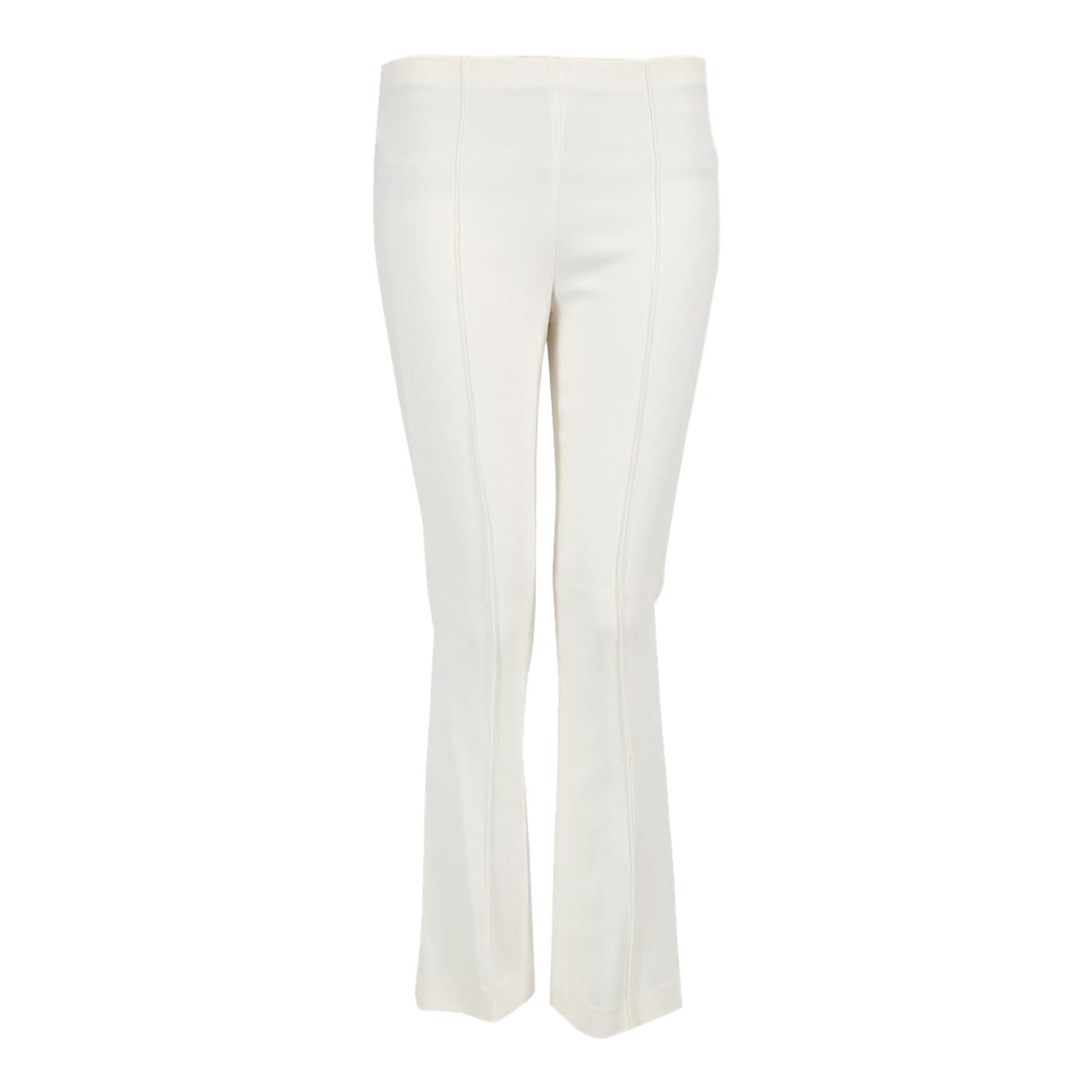The Row White Slim Fit Mid Rise Trousers Size S For Sale