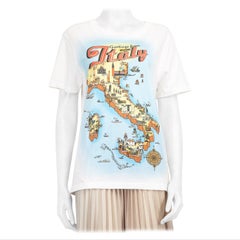 Moschino Map Of Italy Print T-Shirt Size M