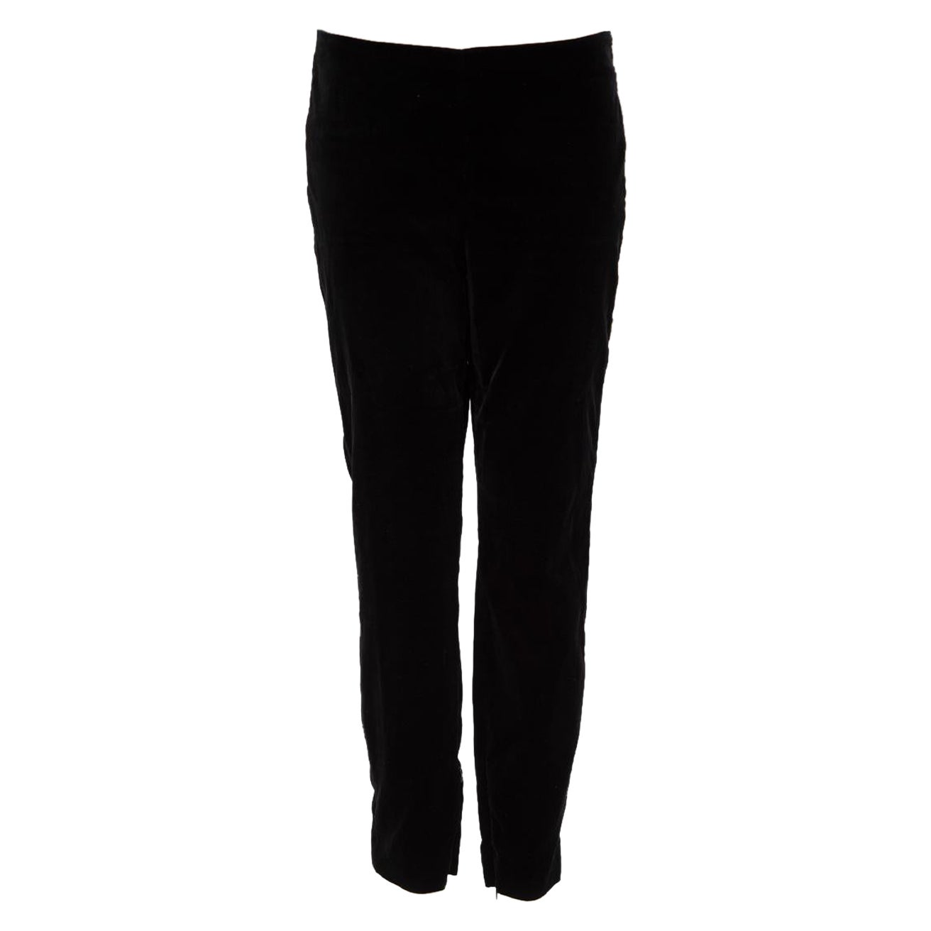 Valentino Garavani Pantaloni slim in velluto nero taglia L.L.A. in vendita