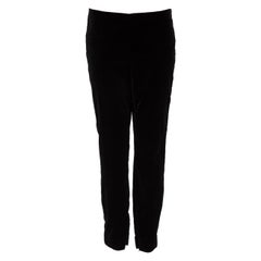 Valentino Garavani Red Valentino Black Velour Slim Trousers Size L