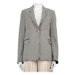 Chaqueta a cuadros de lana negra y blanca Golden Goose Talla XL