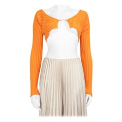 Jacquemus Orange La Maille Pral√π Cardigan court Taille XS