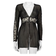 Agent Provocateur Black Silk Sheer Mini Dress Size S